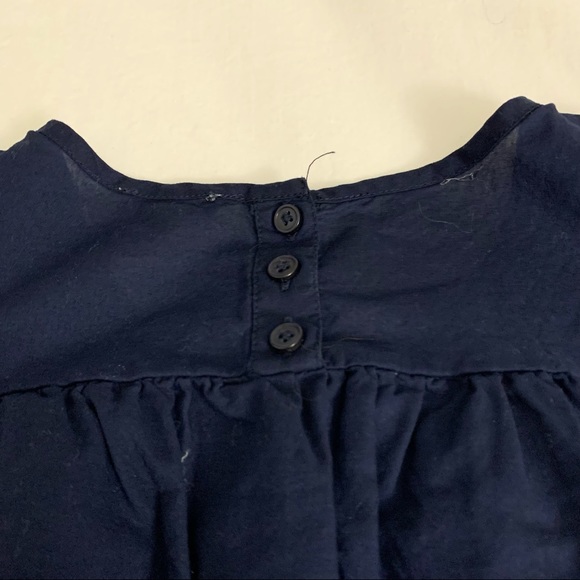 J. Crew—Navy Embroidered Windowpane Sleeveless Top/Tank—Size 0 - Picture 8 of 10